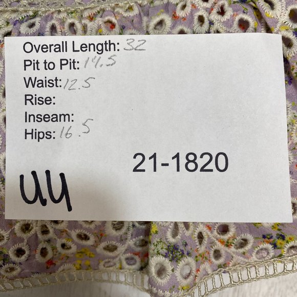 Alice + Olivia Tonie Tiered Floral Mini Dress Purple Women's 0 Eyelet Lace - Picture 13 of 13